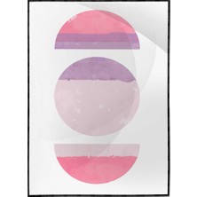 SHOP365 Şekiller Desenler Çizgiler Pembe Veya Mor Tonlar Modern Tasarım Poster P-003545