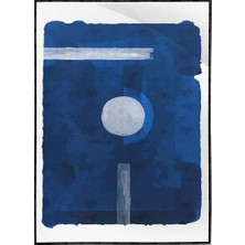 SHOP365 Şekiller Koyu Mavi Renkler Modern Poster P-003311