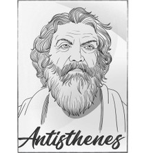 SHOP365 Antisthenes Portre Çizim Modern Sanat Tuval Poster P-003316