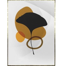 SHOP365 Yapraklar ve Şekiller Karışık Renkler Modern Poster P-003470