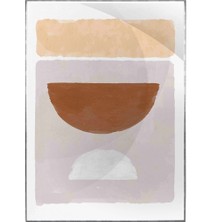 SHOP365 Şekiller Desenler Çizgiler Turuncu Veya Kırmızı Modern Tasarım Poster P-003357