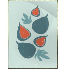 SHOP365 Incirler Mavi Turuncu Pastel Renkler Modern Poster P-000435