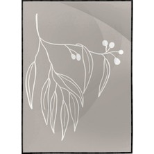 SHOP365 Yapraklar ve Şekiller Karışık Renkler Modern Poster P-001048