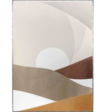 SHOP365 Güneş Ay Dağ ve Gökyüzü Sulu Boya Efektli Poster P-002199