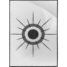 SHOP365 Güneş ve Ay Şekilleri Gri Tonlar Modern Poster P-002865
