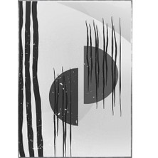 SHOP365 Şekiller ve Çizgiler Gri Siyah Renkler Modern Dekoratif Poster P-002946