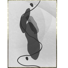 SHOP365 Şekiller ve Çizgiler Siyah Gri Renkler Modern Poster P-003416