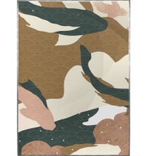 SHOP365 Güneş Ay ve Balıklar Pastel Renkler Modern Poster P-003155