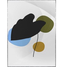 SHOP365 Yapraklar ve Şekiller Karışık Renkler Modern Poster P-003475