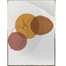 SHOP365 Yapraklar ve Şekiller Karışık Renkler Modern Poster P-000687