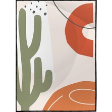 SHOP365 Kaktüs ve Şekiller Pastel Renkler Modern Poster P-000336