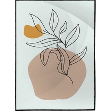SHOP365 Doğa Bitki ve Şekiller Mavi Renkler Modern Dekoratif Poster P-004266
