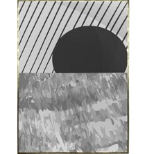 SHOP365 Güneş ve Çizgiler Siyah Gri Renkler Modern Poster P-003439