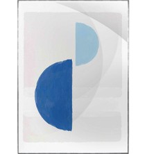 SHOP365 Şekiller Mavi Gri Renkler Modern Poster P-003309