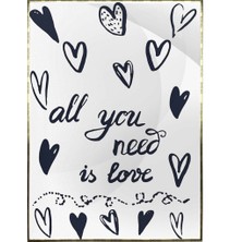 SHOP365 Aşk Sevgi Sevgililer Günü Temalı Mavi Beyaz Modern Poster P-004521