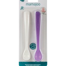 Mamajoo Beslenme Kaşığı & Saklama Kutusu / Mor 2'li
