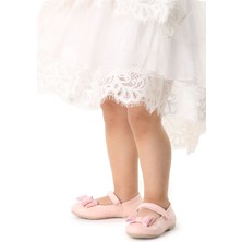 Kiko Kids Babe Cilt Cırtlı Fiyonklu Kız Çocuk Babet Ayakkabı