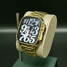 Byrist Watch Ultra Gold Series Js Ultra 9 49MM Full Ekran 2023 Altın Rengi Çift Kordon Akıllı Saat