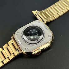 Byrist Watch Ultra Gold Series Js Ultra 9 49MM Full Ekran 2023 Altın Rengi Çift Kordon Akıllı Saat