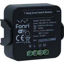 Fonri Kablosuz Akıllı Sıva Altı Tekli Anahtar