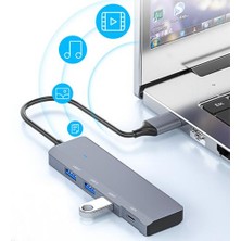 Coofbe 4in1 Usb3.0 Hub Type-C Dönüştürücü Çoğaltıcı USB To Typce Dönüştürücü USB Çoğaltıcı Adaptör