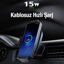 Coofbe Super Şarj 15W Araç Şarjı Galaxy Z Fold 4-3 Şarj Wireless Şarj Araç Içi Telefon Tutucu