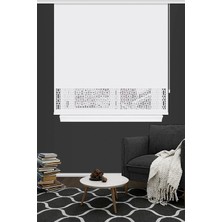 Koza Stor Lazer Kesim Stor Perde, Beyaz, Alüminyum Sistem 511L127 100 x 200 cm