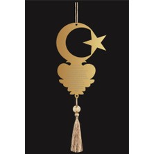 Hediye Postası Pleksi Araba Süsü Ayyıldız ve Ayet-El Kürsi Dikiz Aynası Süsü