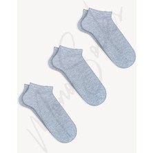 Mono Socks 3'lü Basic Düz Patik Çorap