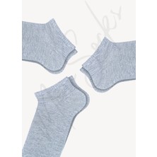 Mono Socks 3'lü Basic Düz Patik Çorap