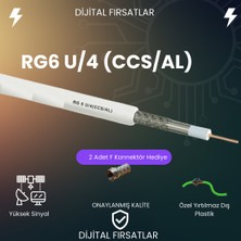 Botech Rg6/u 4K Çanak Anten Kablosu (F Konnektörlü)