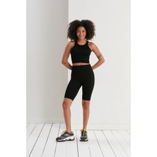 Thin Shop Dikişsiz Takım Siyah Kadın Giyim Rahat Kesim Alt Üst Takım Comfort Collection