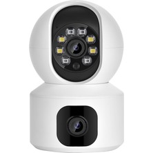 Teknospy 360° Full Hd Çift Kameralı 1080P Smart Ip Wifi Akıllı Güvenlik Kamera Uzaktan Izleme