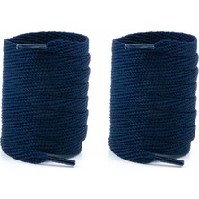 Airyfoot Spor Ayakkabı Bağcığı 120 cm Yassı Örgü Bağcık Bot Spor Bağcık 1 Çift  ( Lacivert )