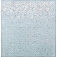 Bursa İpek Bebe Mavi Kardelen Sura Ipek Eşarp