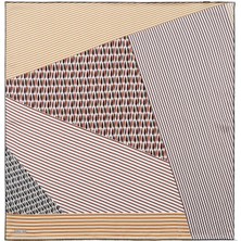 Bursa İpek Kahverengi Damla Sura Ipek Eşarp