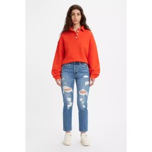 501® Levi's® Crop Kadın Jean Pantolon - Indigo Destructed