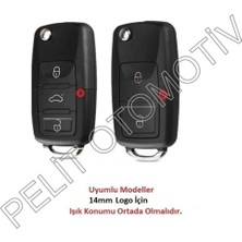 Pelit Otomotiv Volkswagen Anahtar Logosu (1 Adet 14MM) 3B0837891 Siyah