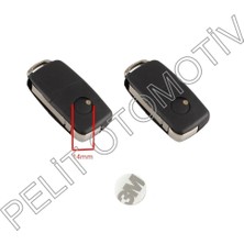 Pelit Otomotiv Volkswagen Anahtar Logosu (1 Adet 14MM) 3B0837891 Siyah