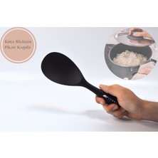 Afili Home Kısa Silikon Pilav Kaşığı, Silikon Spatula, Silikon Kısa Spatula, Pilav Servis Kaşığı