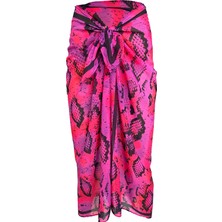 Bolder Emily Pink Snake Ipek Şifon Pareo