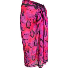 Bolder Emily Pink Snake Ipek Şifon Pareo