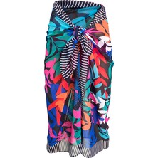 Bolder Emily Striped Flower Ipek Şifon Pareo