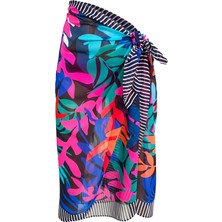 Bolder Emily Striped Flower Ipek Şifon Pareo