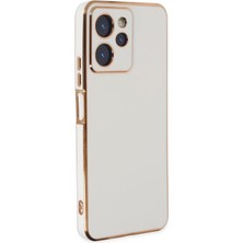 Microsonic Xiaomi Poco X5 Pro Kılıf Olive Plated Beyaz