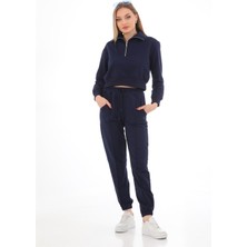 Westbound Crop Trend Günlük Kadın Spor Takım  Lacivert