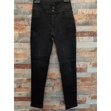 Bediva Yüksek Bel Likralı Jean Pantolon 90 cm