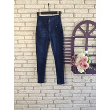 Bediva Yüksek Bel Likralı Jean Pantolon 90 cm