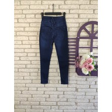 Bediva Yüksek Bel Likralı Jean Pantolon 90 cm