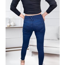 Bediva Yüksek Bel Likralı Jean Pantolon 90 cm